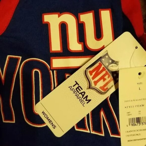 New NFL New York Giants Women's Extreme Difference Notch Neck T-Shirt - Large - Picture 3 of 3